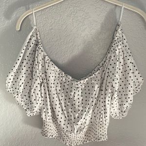 Garage Black & White Floral Blouse